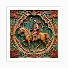 Knight On Horseback 2 Art Print