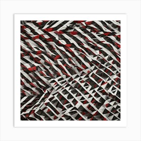 Abstract Black And White Pattern 1 Art Print