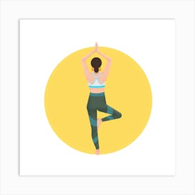 Yoga Pose Illustration 1 Art Print