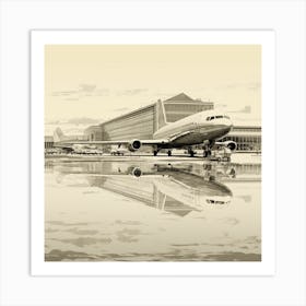 Vintage Airport Artwork Art Print