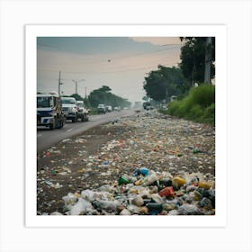 Garbage On The Road 5 Art Print