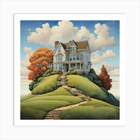 House On The Hill Art Print 1 Art Print