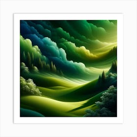 Landscape Painting 12 Art Print