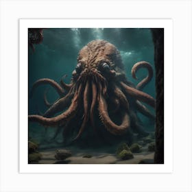 Kraken Underwater Art Print