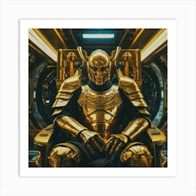 Golden Samurai King Artwork Art Print