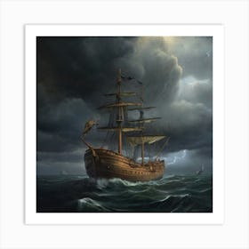 Stormy Seas.8 1 Art Print