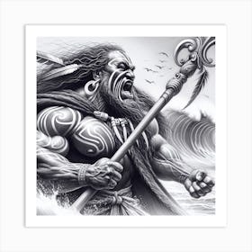 Artiphoria Mythological Maori C (2) Art Print