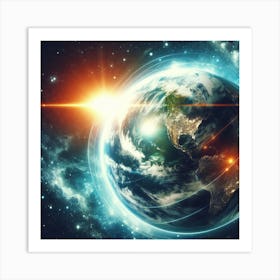 Earth In Space 5 Art Print