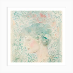 Portrait Of A Garden Woman Art Print