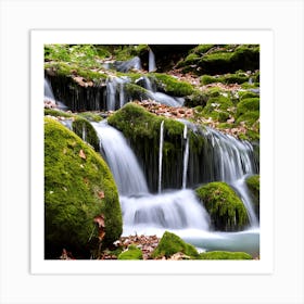 Waterfall In The Forest 2 Art Print