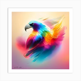 High Quality Color Painting Of A Beautifully Designed Rainbow Lorikeet Art Print