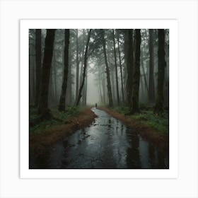 Foggy Forest Art Print