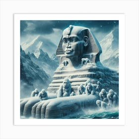 Sphinx In The Snow Art Print