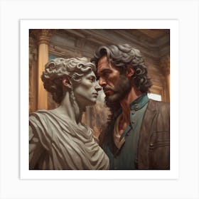 Man And A Woman Art Print