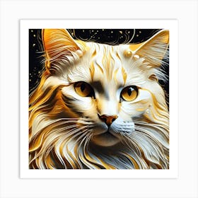 3d Of A Cat Art Print