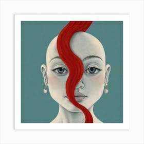 Red Haired Woman Art Print