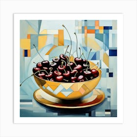 Cherries In A Bowl Art Print