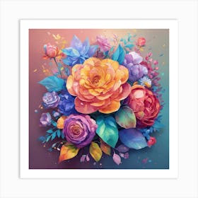 Bouquet Of Flowers Art Print