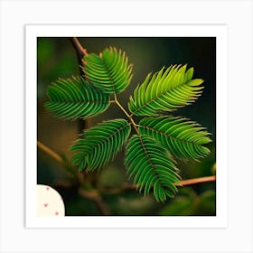 Mimosa leaf Art Print