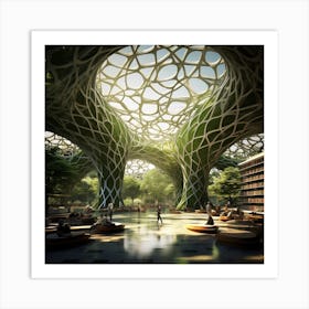 Futuristic Library Art Print