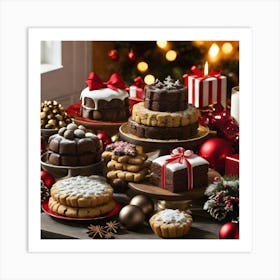 Christmas Desserts 2 Art Print