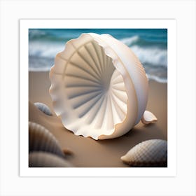 Wild Seashells On The Beach Art Print
