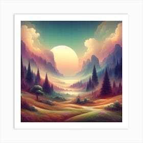 Landscape Painting 1 Art Print