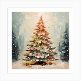 Pastel Symphony of Christmas Glow Art Print