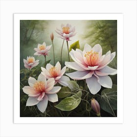 Lotus Flowers Art Print