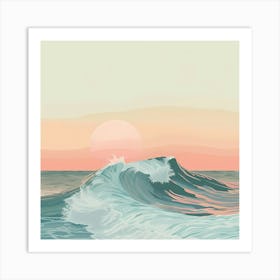 Crashing Waves Illustration Art Print