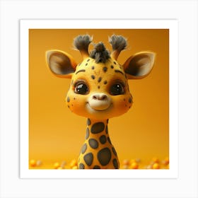 Cute Giraffe 36 Art Print