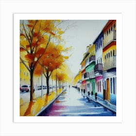 Autumn Street Art Print