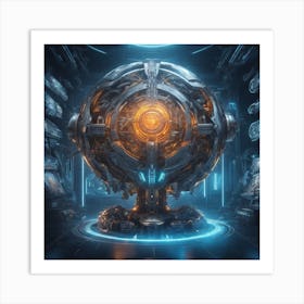 Futuristic Spaceship Art Print