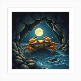 Crab In The Cave 11 Art Print