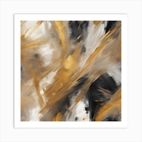 Abstract Gold Painting 3 Art Print
