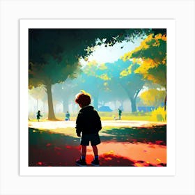 Child In A Park Art Print