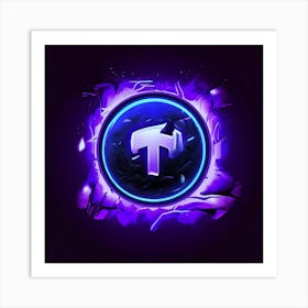 Twitch Streaming Platform Gaming Live Content Entertainment Icon Logo Community Chat Soci (3) Art Print