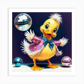 Disco Duck 2 Art Print