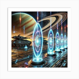 Energy Barriers Reflect Gravitational Projectiles 1024x1024 Art Print