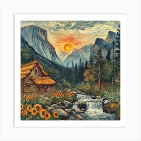 Yosemite Cabin 1 Art Print