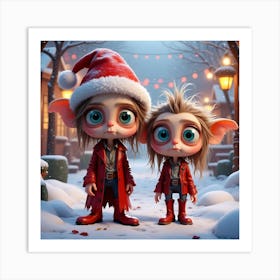 Christmas Elves 14 Art Print