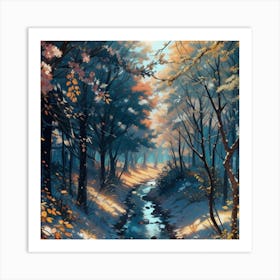 Stream In The Woods 2 Art Print