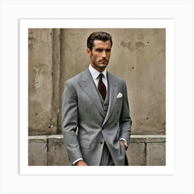 Beautiful Fashionable Man From European Origin Art Print