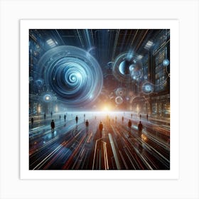 Futuristic City 140 Art Print