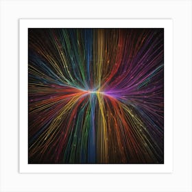 Abstract Rays Of Light 27 Art Print