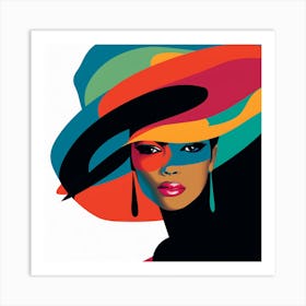 Woman In A Hat 45 Art Print