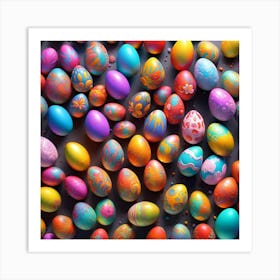 Colorful Easter Eggs Art Print