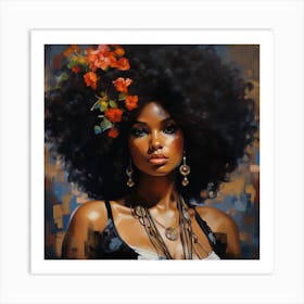 Afro Girl 1 Art Print