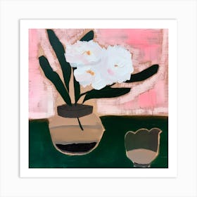 Still Life With Peony No 1 Art Print