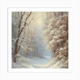 Snowy Path Art Print